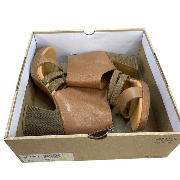 NEW Kork-Ease Hickland Taupe Leather Sandals Booties 11 Open Toe - Picture 10 of 11